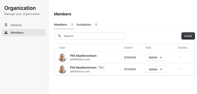 Edit Your Organization