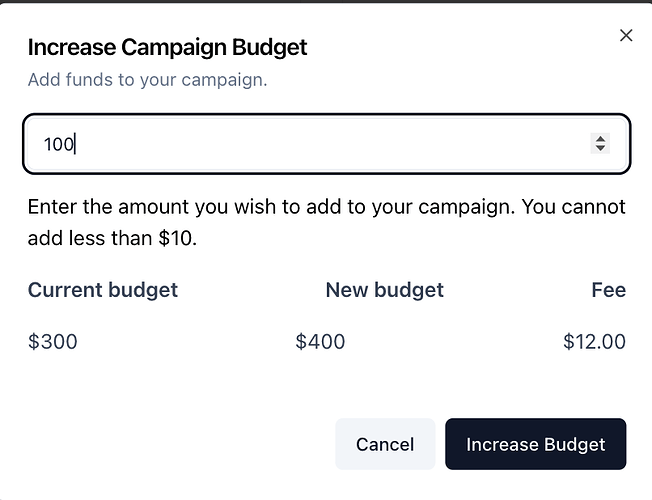 Fund the additional budget.